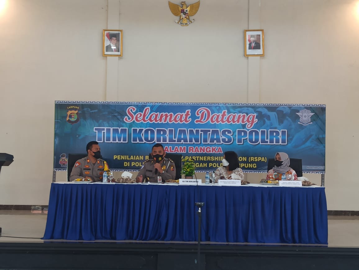 Penilaian Road Safety Partnership Action (RSPA) Korlantas Polri Dilaksanakan Di Polres Lampung Tengah