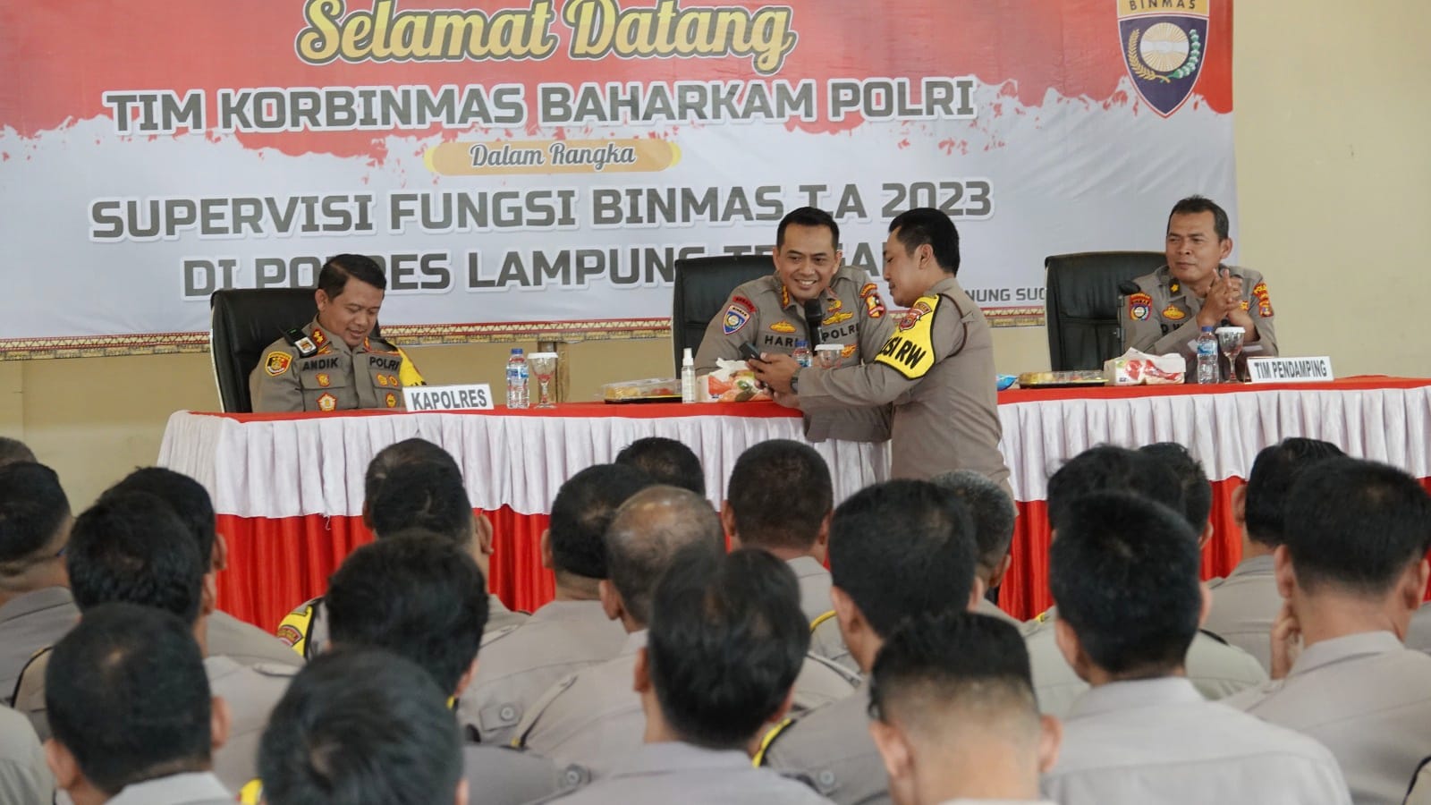 Tim Supervisi Korbinmas Baharkam Polri Kunjungi Polres Lampung Tengah